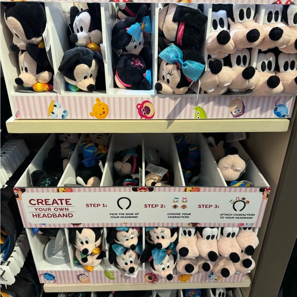 Disney Disneyland Resort 70th Anniversary Headband Plush Mickey Mouse Accessory